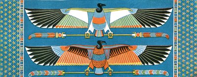 Decorazioni del soffitto con avvoltoi, Philae, Egitto, 1928 da Unbekannt