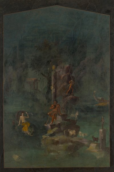 Affresco: Polifemo e Galatea in un paesaggio, dalla villa imperiale da Unbekannt