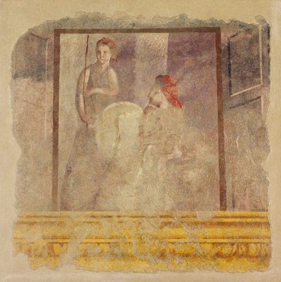 Frammento di pittura murale dalla parete nord della Stanza H della Villa di P. Fannius..., ca. 50-40 a.C. da Unbekannt
