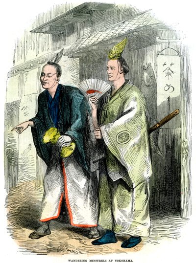 Menestrelli erranti a Yokohama, Giappone, 1864 da Unbekannt