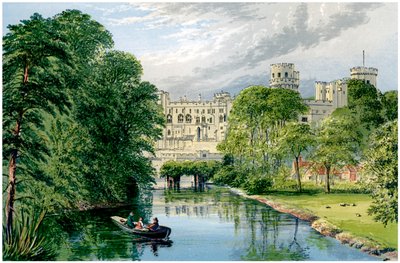 Castello di Warwick, Warwickshire, casa del Conte di Warwick, c1880 da Unbekannt