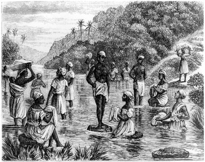 Lavare i vestiti, Santo Domingo, 1873 da Unbekannt