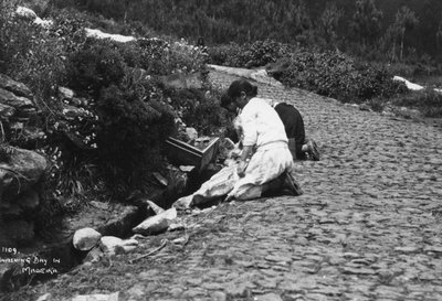 Giorno di lavaggio a Madeira, Portogallo, c1920s-c1930s da Unbekannt