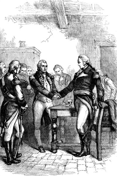 Washington che saluta i suoi vecchi compagni, 1783 c1880 da Unbekannt