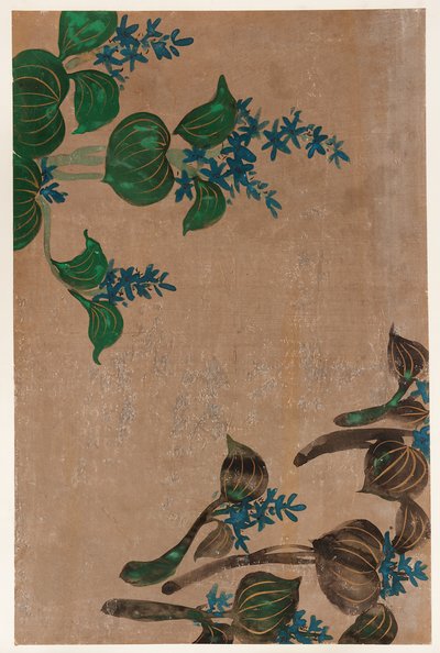 Piante acquatiche con fiori blu, periodo Edo, 1615-1868 da Unbekannt
