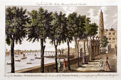 Acquedotto agli edifici di York, Strand, che fornisce acqua a Londra dal Tamigi, 1790 da Unbekannt