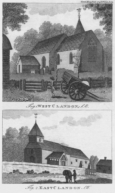 West Clandon ed East Clandon, 1798 da Unbekannt
