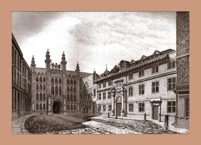 Vista occidentale della Cappella di Guildhall e Blackwell Hall, 1886 da Unbekannt