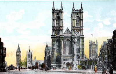 Abbazia di Westminster e Big Ben, Londra, XX secolo da Unbekannt