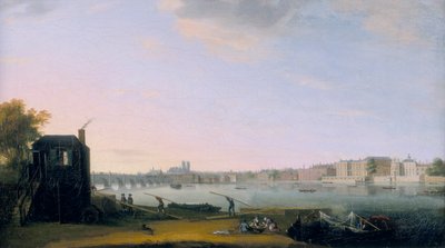 Westminster Bridge e Whitehall da Lambeth, c. 1775 da Unbekannt
