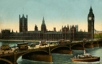 Ponte di Westminster e le Case del Parlamento, Londra, c1910 da Unbekannt
