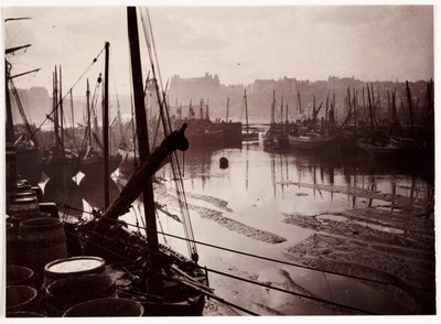 Porto di Whitby a bassa marea, circa 1905 da Unbekannt