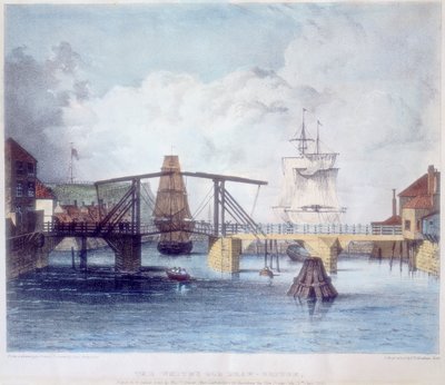Porto di Whitby, Yorkshire, alla foce del fiume Esk da Unbekannt