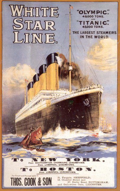 White Star Line. Titanic & Olympic, c. 1911 da Unbekannt