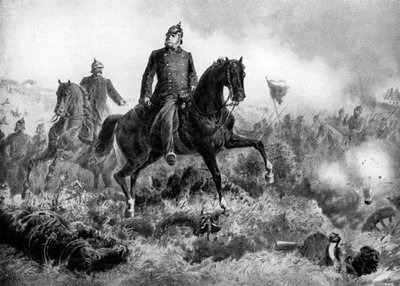 Guglielmo I alla battaglia di Sadowa, 3 luglio 1866, c1920 da Unbekannt