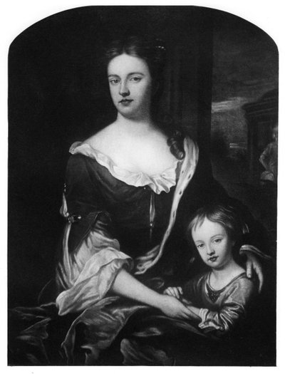 William, Duca di Gloucester, con sua madre, la Regina Anna da Unbekannt