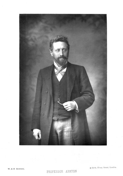 William Edward Ayrton 1847-1908, fisico britannico, ingegnere elettrico e inventore, c1890 da Unbekannt