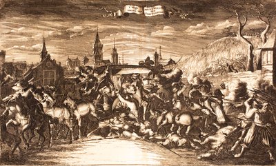 William Egon di Fürstenberg attaccato nella sua carrozza a Colonia nel 1674, 1675 da Unbekannt