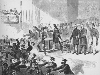 William Lloyd Garrison che cerca di tenere una riunione per l
