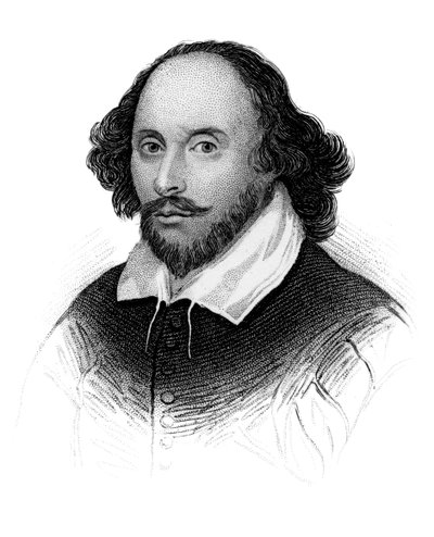 William Shakespeare, poeta e drammaturgo inglese, c1850 da Unbekannt