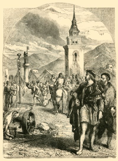Guglielmo Tell nella piazza del mercato di Altdorf, 1890 da Unbekannt