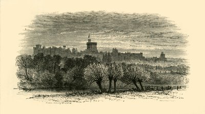 Castello di Windsor dalla Provosts Lodge a Eton, 1911 da Unbekannt