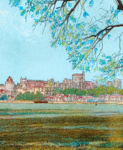 Castello di Windsor dal Tamigi, c1902 da Unbekannt