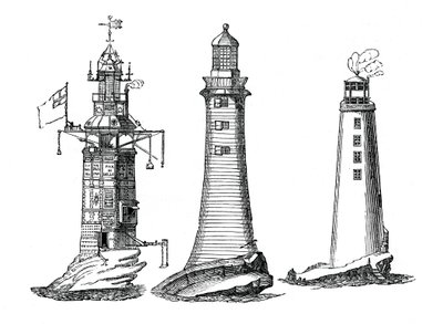 Fari di Winstanley, Smeaton e Rudyerd, 1833 da Unbekannt
