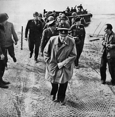 Winston Churchill attraverso il Reno. Verso la Germania! Verso la Vittoria! da Unbekannt