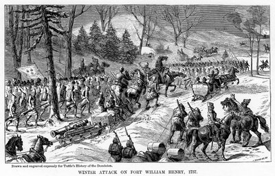 Attacco invernale a Fort William Henry, Stato di New York, 1757 da Unbekannt