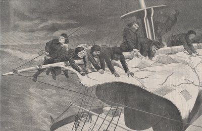 Inverno in mare - Riduzione delle vele al largo della costa Harper