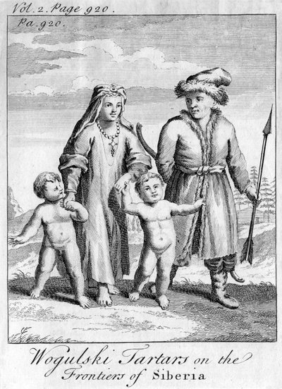 Tartari Wogulski ai confini della Siberia, c1740 da Unbekannt