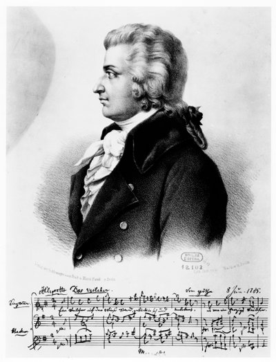 Wolfgang Amadeus Mozart 1756-1791, c1790 da Unbekannt