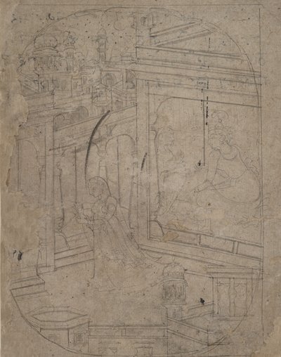 Donna che lascia il suo amante, ca. 1790-1820 da Unbekannt