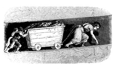 Donna e bambini minatori, Mid e East Lothian, Scozia, c. 1848 da Unbekannt