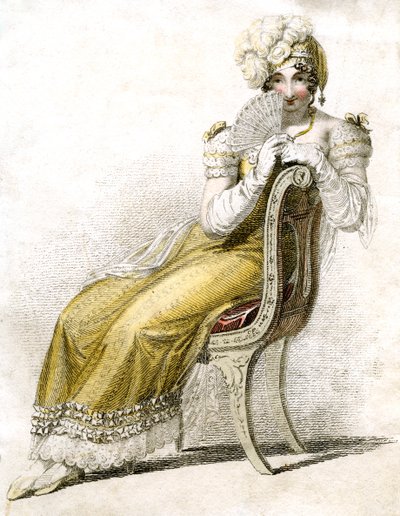 Donna con ventaglio, c1750-1850 da Unbekannt