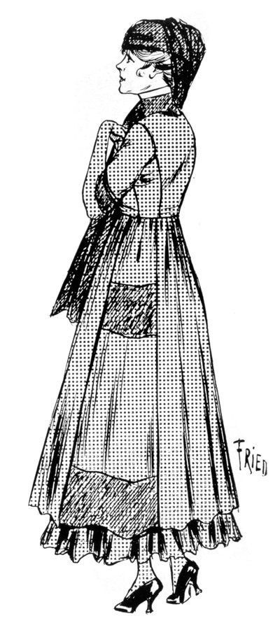 Mantello da donna con orlo di crêpe e velo di seta, 1915 da Unbekannt