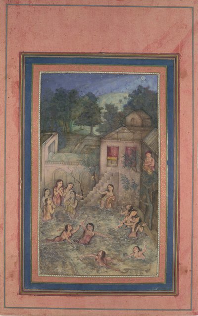 Donne che si Bagnano al Chiaro di Luna, Folio dal Davis Album da Unbekannt