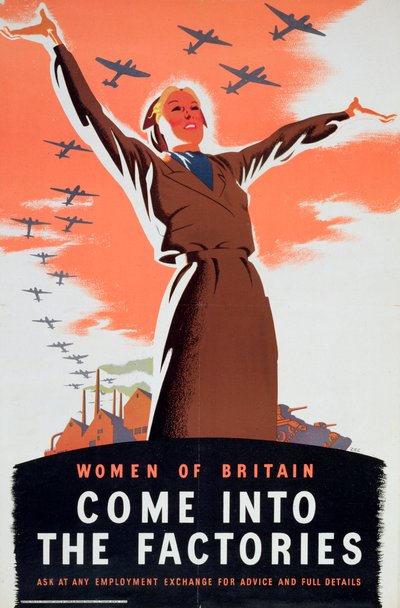 Donne della Gran Bretagna entrate nelle fabbriche, c1940 da Unbekannt