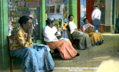 Donne che vendono biglietti della lotteria, Panama City, Panama, c1920s da Unbekannt