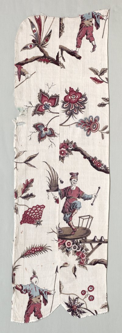 Frammenti di tessuto stampato a blocchi di legno, c. 1785 da Unbekannt
