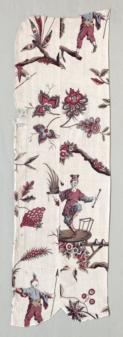 Frammenti di tessuto stampato a blocchi di legno, c. 1785 da Unbekannt