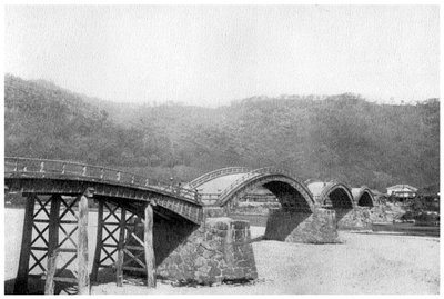 Ponte di legno a Iwakuni, Giappone, 1904 da Unbekannt