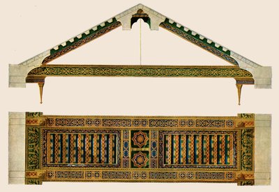 Soffitto in legno nella navata della Cattedrale di Monreale, Palermo, Sicilia, Italia, 1928 da Unbekannt