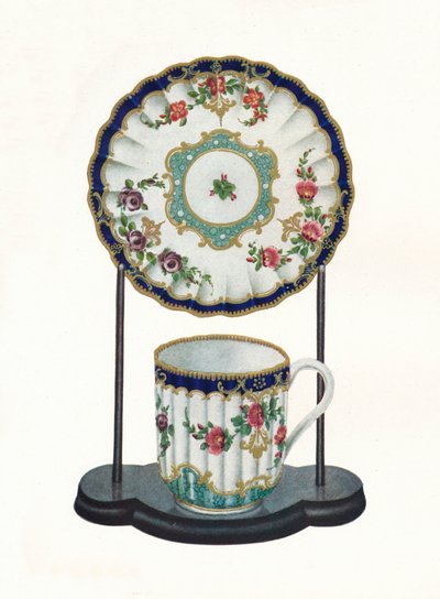 Tazza e piattino di Worcester, c. 1770 da Unbekannt
