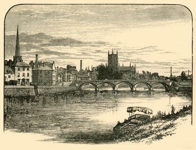 Worcester, dal ponte ferroviario da Unbekannt