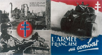 Seconda Guerra Mondiale: manifesto di propaganda della Francia Libera c1942-1944 da Unbekannt
