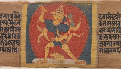Dea Tara Marichi con otto braccia e tre facce, ca. 1090 da Unbekannt