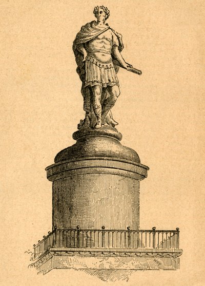 Progetto originale di Wren per la sommità del Monumento, 1897 da Unbekannt