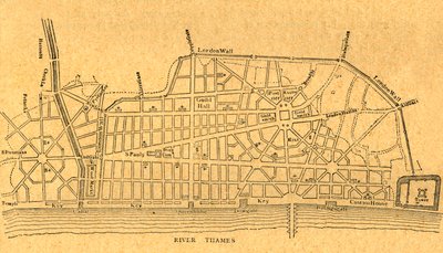 Piano di Wren per la ricostruzione di Londra, 1897 da Unbekannt